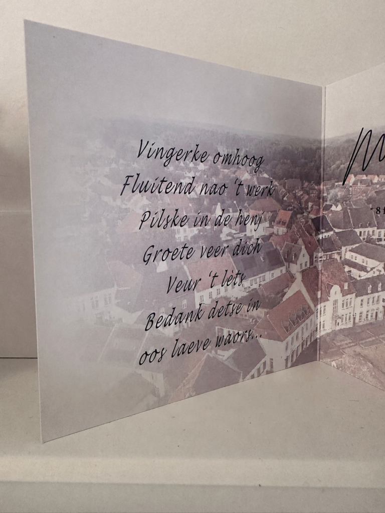 bidprentje M bewerkt